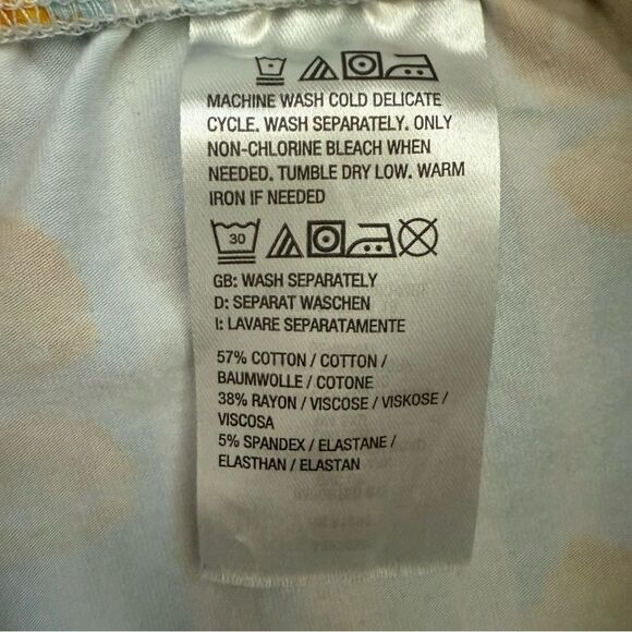 d&co Chic Women’s Size Large Citrus Lemon Print Pajama Pants d&co Beach Comfort - Picture 4 of 6